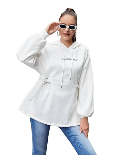white hoodie women