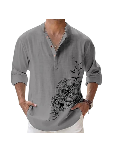 full sleeve casual short kurta for men