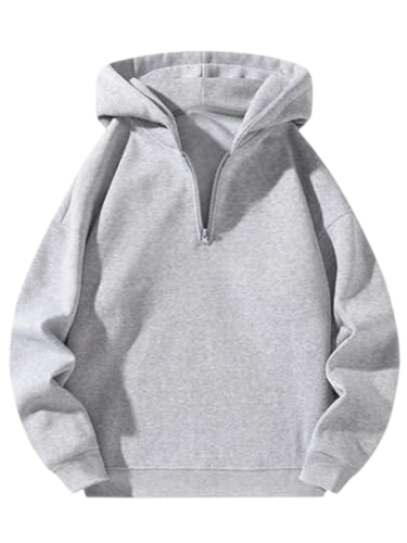 grey sweatshirt zip up